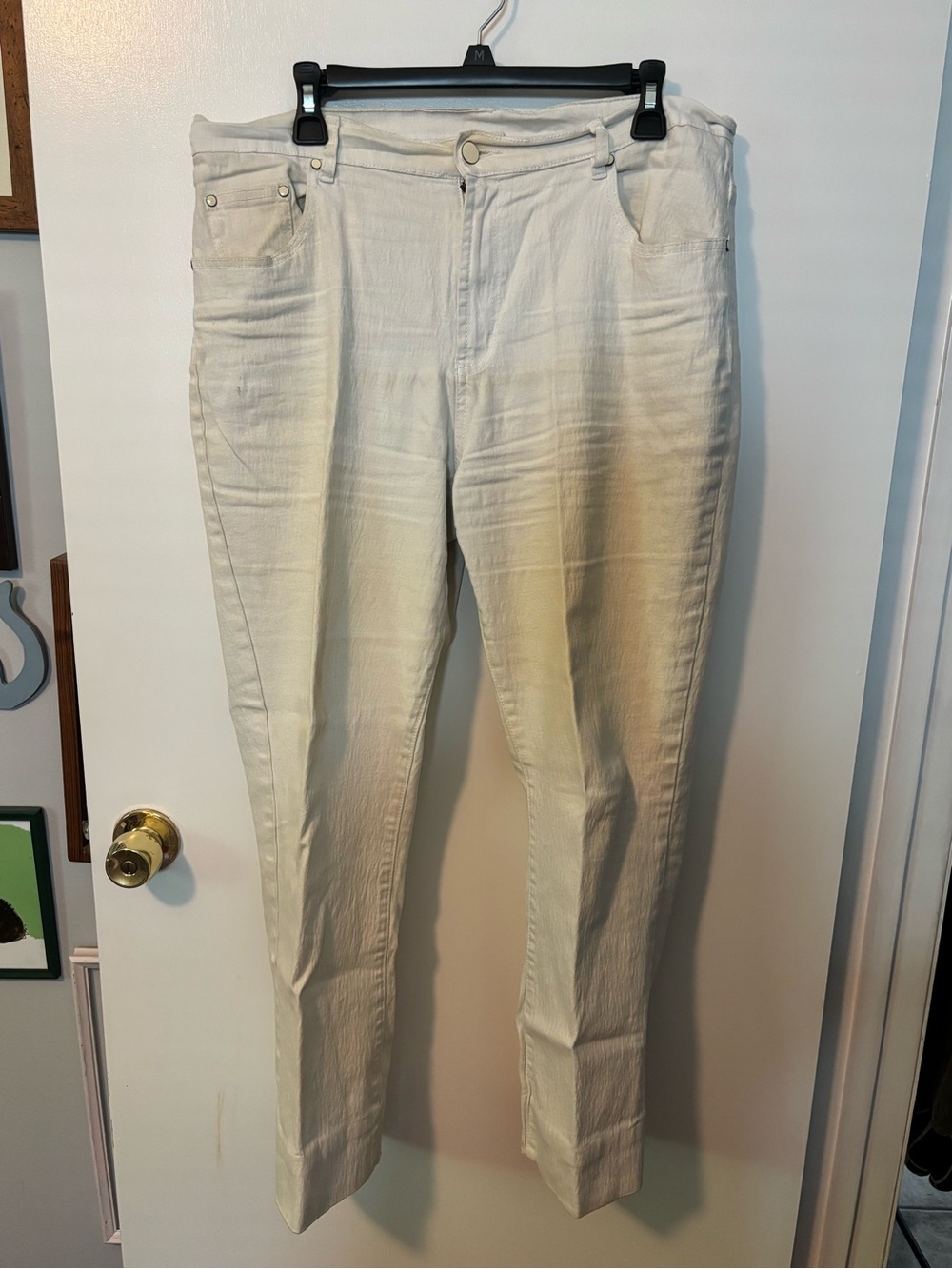 Vintage 90s Butter Mom Classic DG2 by Diane Gilman Cream Straight Leg Jeans